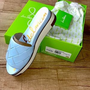 Sam Edelman Adaley Platform Slide Sandal in Riviera Blue, 7M